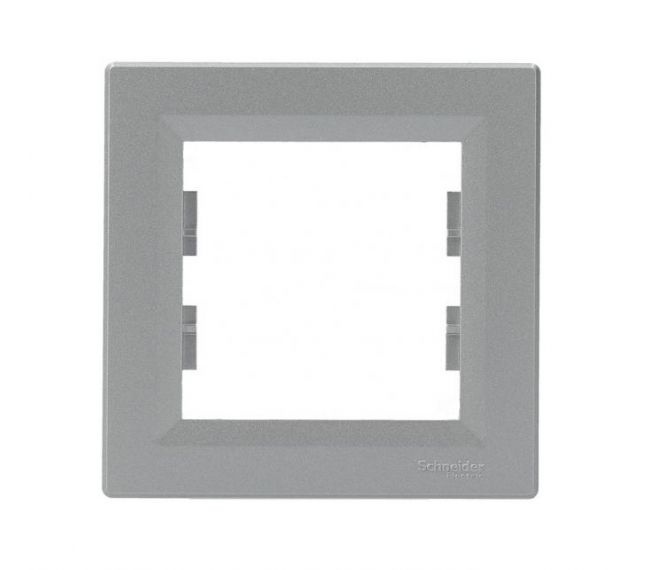 Рамка Schneider Asfora одноместная горизонтальная алюминий EPH5800161