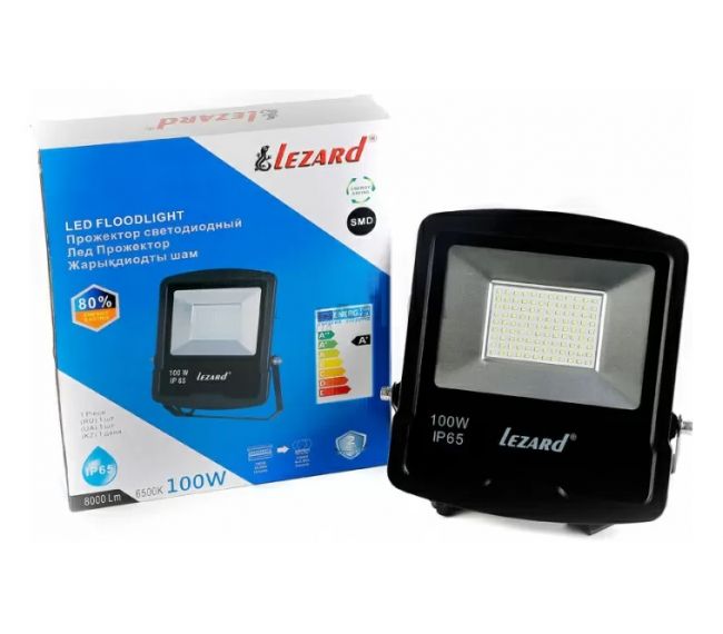 Прожектор LED Lezard диодный 100W ІР65 6500К - 8000LM PAL65100