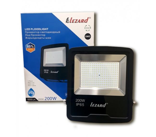 Прожектор LED Lezard диодный 200W ІР65 6500К - 16000LM PAL65200