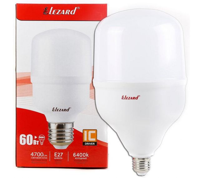 Лампа LED светодиодная Lezard T140 60W 6400K E27
